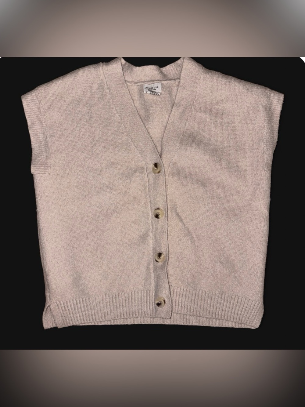 Song of Style Women's Light Pink Button-Front Cardigan Vest